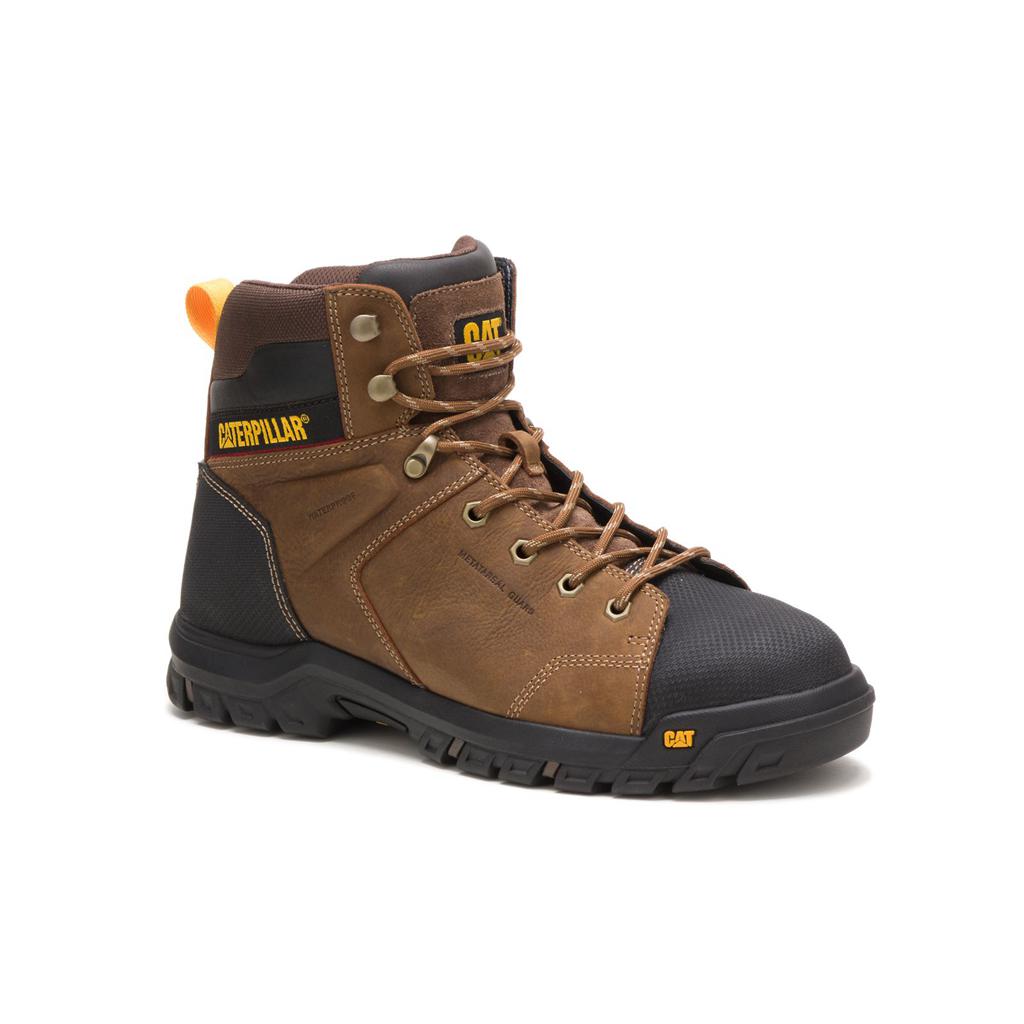 Férfi Caterpillar Wellspring Vízálló Metatarsal Guard Steel Toe Acél Orrú Csizma Barna  Budapest |  0342-ELSFW