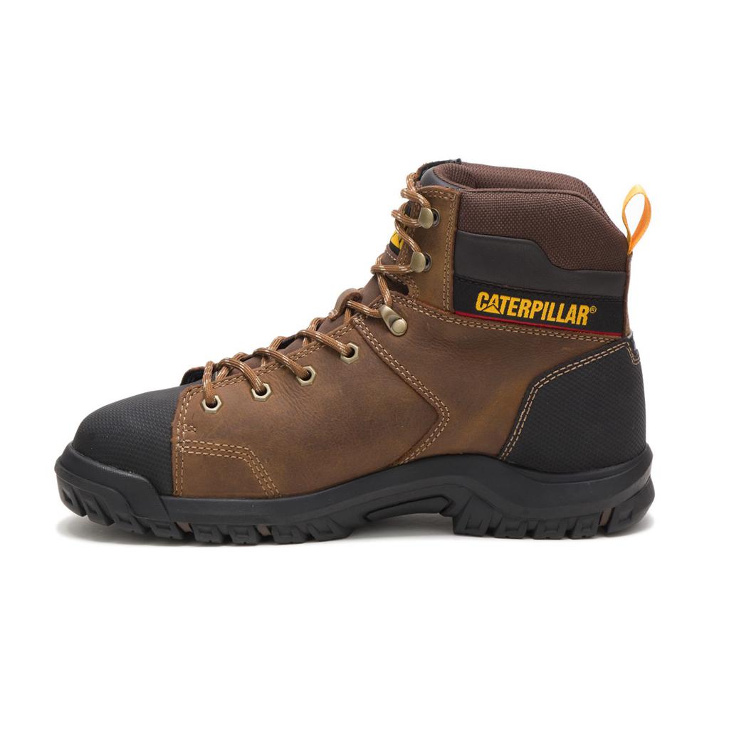 Férfi Caterpillar Wellspring Vízálló Metatarsal Guard Steel Toe Acél Orrú Csizma Barna  Budapest |  0342-ELSFW