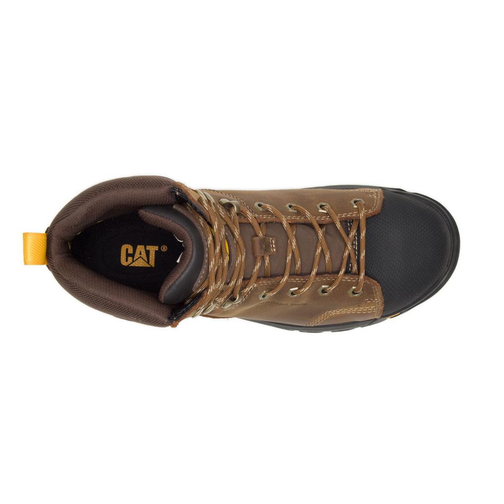 Férfi Caterpillar Wellspring Vízálló Metatarsal Guard Steel Toe Acél Orrú Csizma Barna  Budapest |  0342-ELSFW