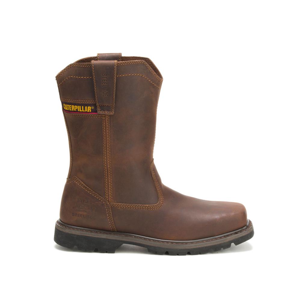 Férfi Caterpillar Wellston Pull On Steel Toe Munkavédelmi Bakancs Sötétbarna  Budapest |  9205-SFYRL