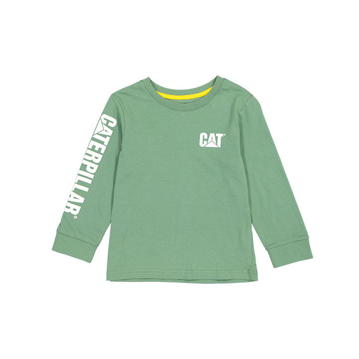 Gyerek Caterpillar Trademark Banner Long Sleeve Póló Sötétzöld  Budapest |  0175-IJETD