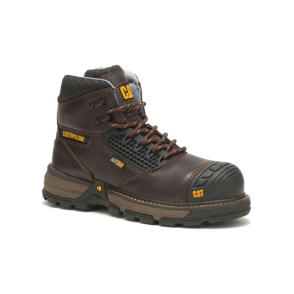 Női Caterpillar Excavator Superlite Cool Carbon Composite Toe Slip Resistant Footwear Sötétbarna  Budapest |  6724-OXDGT