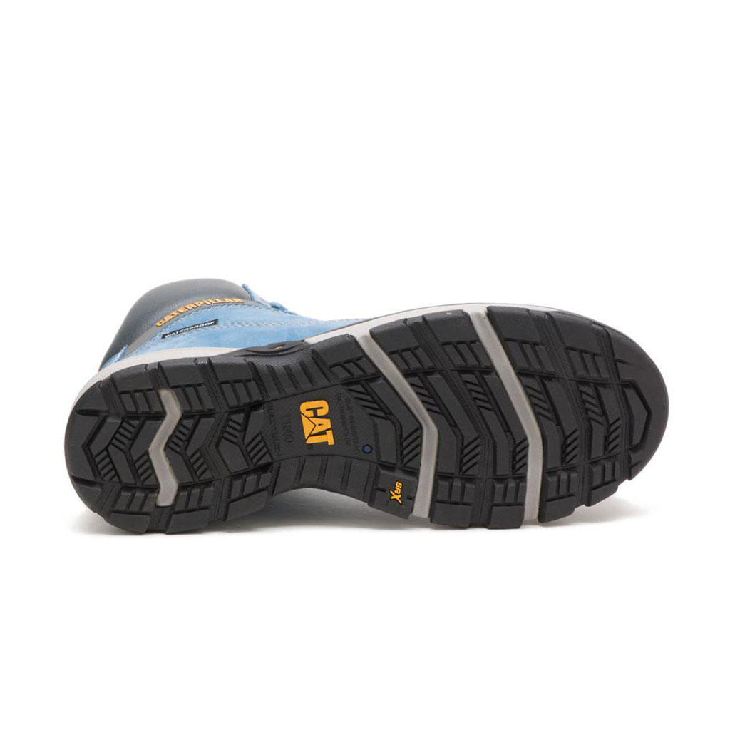 Női Caterpillar Excavator Superlite Vízálló Carbon Composite Toe Slip Resistant Footwear Kék  Budapest |  4596-SIUAL