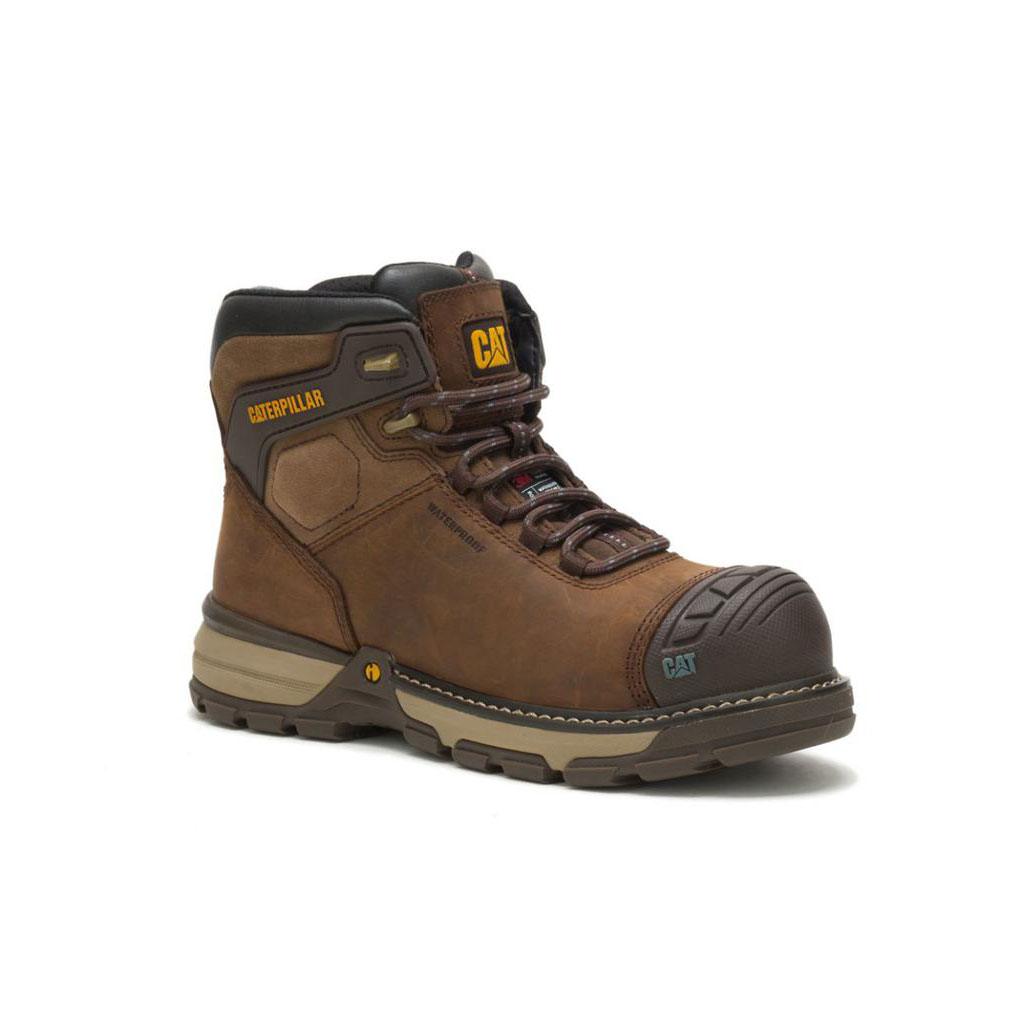 Női Caterpillar Excavator Superlite Vízálló Thinsulate™ Carbon Composite Toe Slip Resistant Footwear Sötétbarna  Budapest |  6859-PSBOF