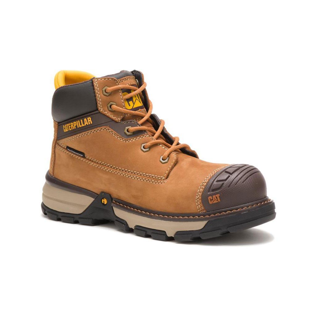 Női Caterpillar Excavator Superlite Vízálló Carbon Composite Toe Slip Resistant Footwear Barna  Budapest |  8279-SFOKM