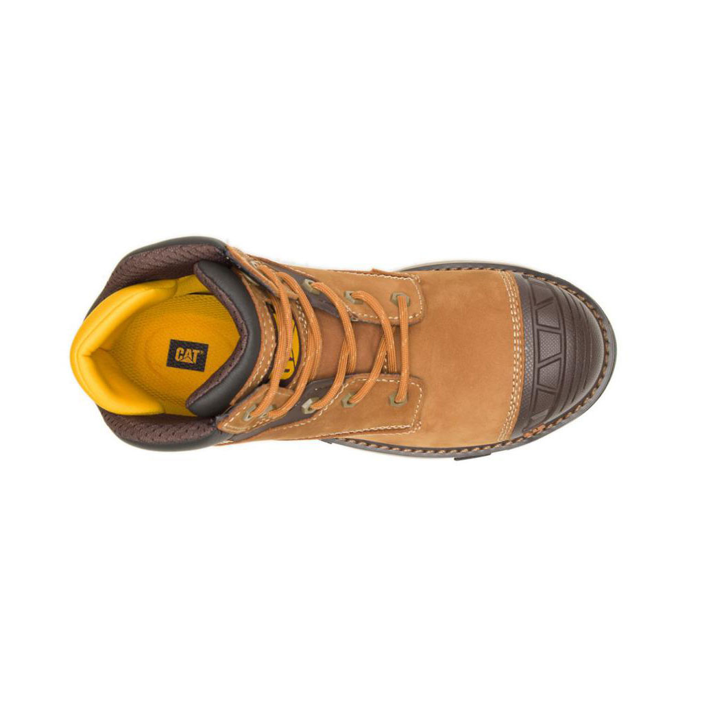 Női Caterpillar Excavator Superlite Vízálló Carbon Composite Toe Slip Resistant Footwear Barna  Budapest |  8279-SFOKM