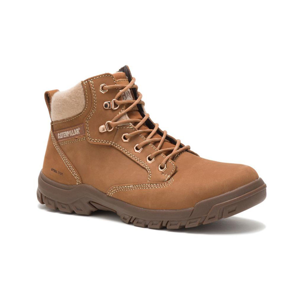 Női Caterpillar Tess Steel Toe Slip Resistant Footwear Barna  Budapest |  2537-FJABU