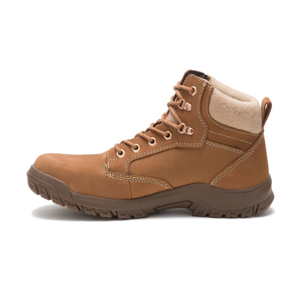 Női Caterpillar Tess Steel Toe Slip Resistant Footwear Barna  Budapest |  2537-FJABU