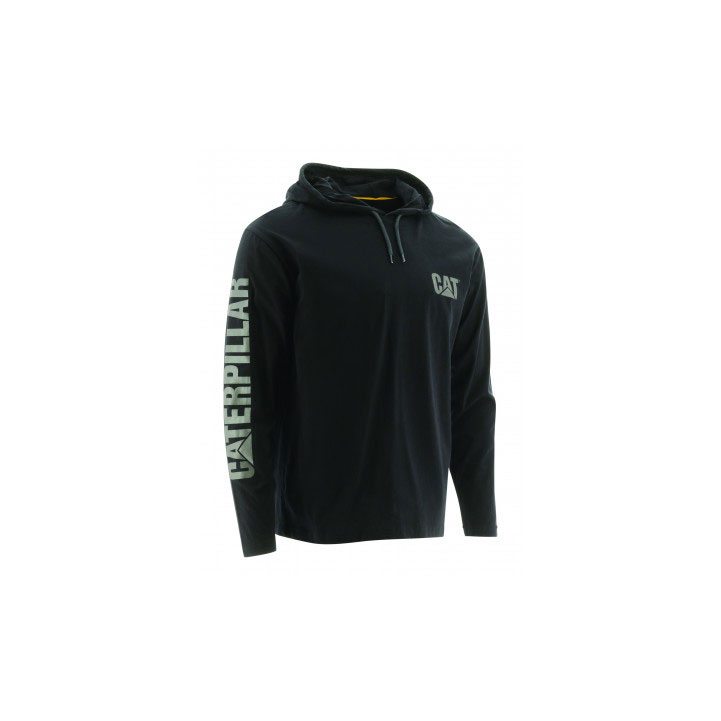 Női Caterpillar Upf Csuklyás Banner Long Sleeve Póló Fekete  Budapest |  0375-IGXQA